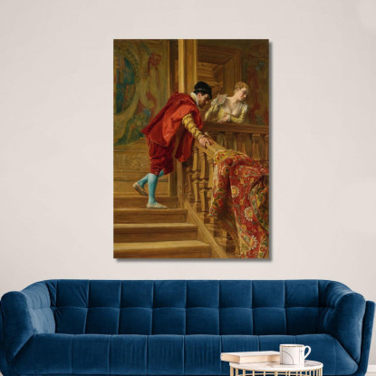 Sulle Scale I Veneziani Ernest Meissonier ems32 quadro stampato su tela