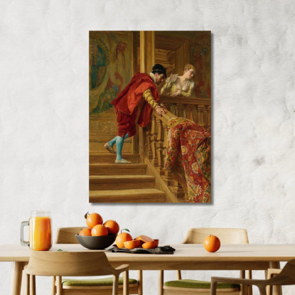 Sulle Scale I Veneziani Ernest Meissonier ems32 quadro stampato su tela
