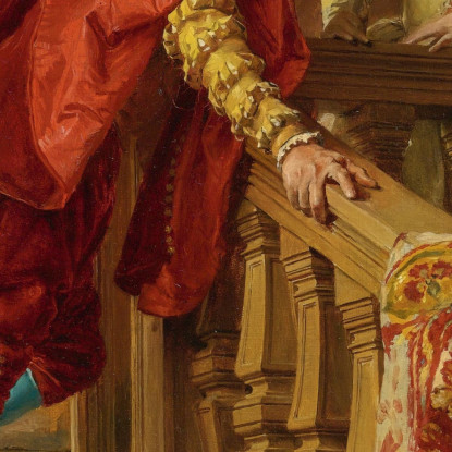 Sulle Scale I Veneziani Ernest Meissonier ems32 quadro stampato su tela