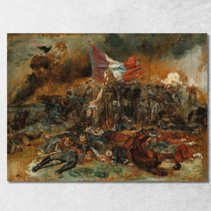 La Difesa Di Parigi Ernest Meissonier ems34 quadro stampato su tela