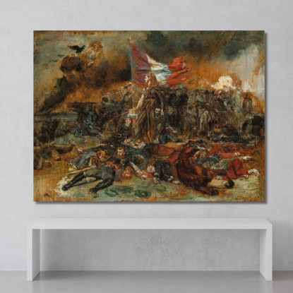 La Difesa Di Parigi Ernest Meissonier ems34 quadro stampato su tela