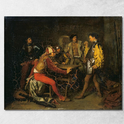 La Sala Della Guardia Ernest Meissonier ems35 quadro stampato su tela