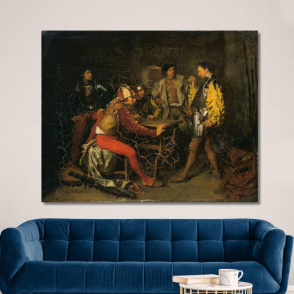 La Sala Della Guardia Ernest Meissonier ems35 quadro stampato su tela