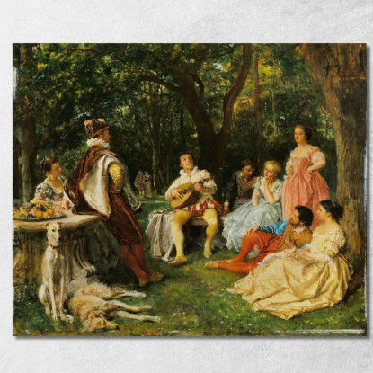 Il Recital Ernest Meissonier ems38 quadro stampato su tela