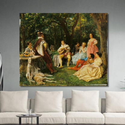 Il Recital Ernest Meissonier ems38 quadro stampato su tela