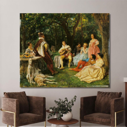 Il Recital Ernest Meissonier ems38 quadro stampato su tela