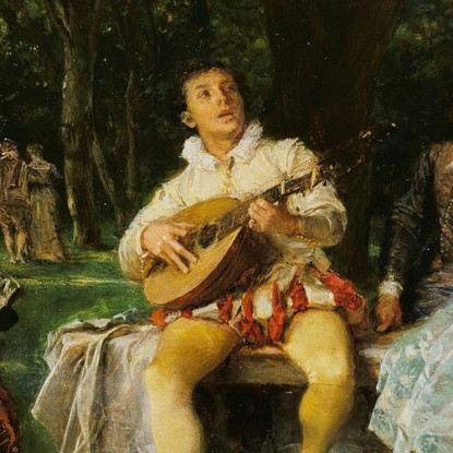 Il Recital Ernest Meissonier ems38 quadro stampato su tela