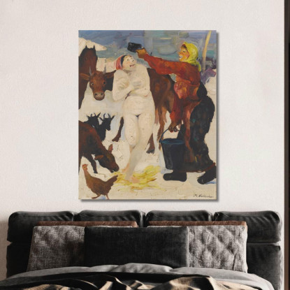 Abluzioni In Campagna Filipp Malyavin fml1 quadro stampato su tela