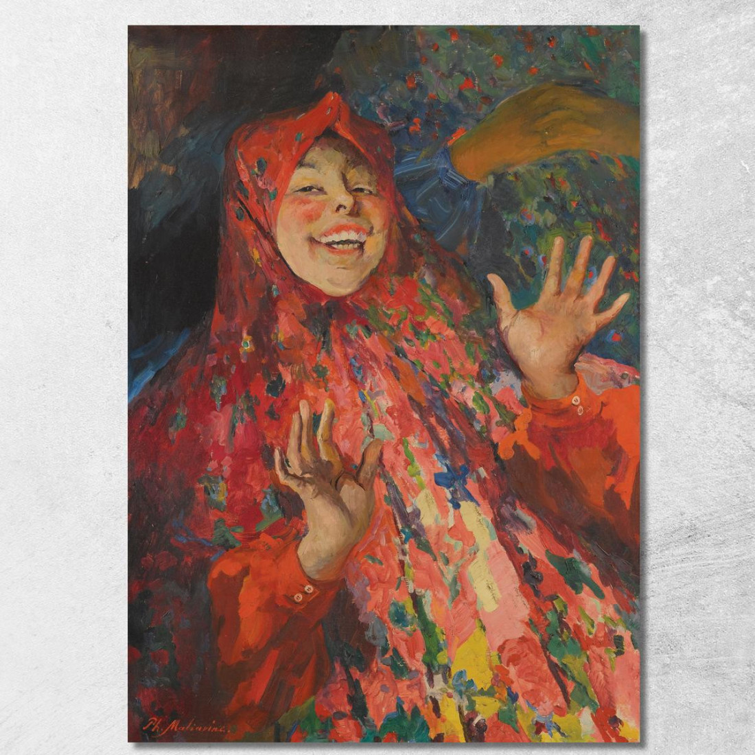 Ragazza Che Ride Filipp Malyavin fml6 quadro stampato su tela