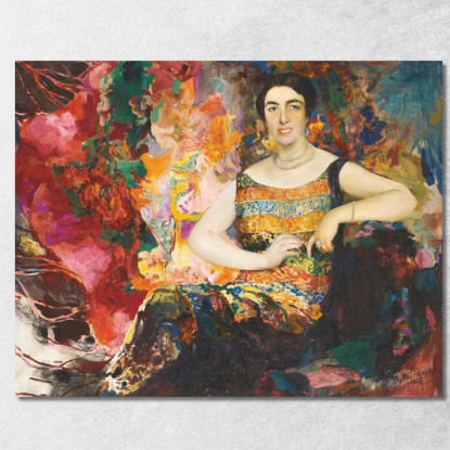 Ritratto Di Una Signora Filipp Malyavin fml10 quadro stampato su tela