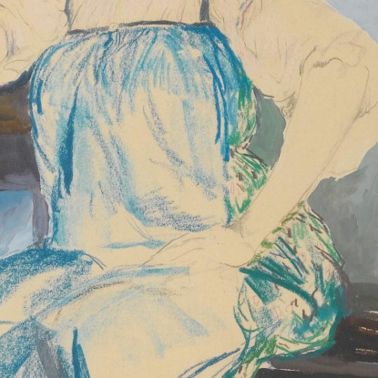 Donna Seduta In Un Interno Filipp Malyavin fml14 quadro stampato su tela