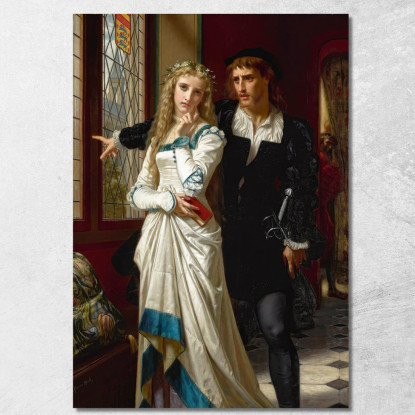 Amleto E Ofelia Hugues Merle hmr9 quadro stampato su tela