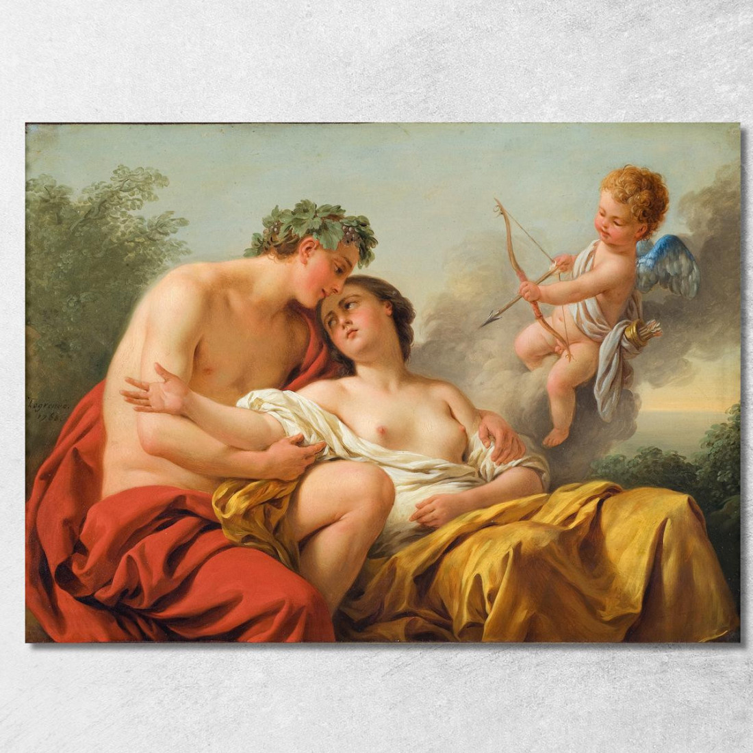 Bacco E Arianna Louis-Jean-François Lagrenée ljf5 quadro stampato su tela