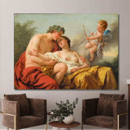 Bacco E Arianna Louis-Jean-François Lagrenée ljf5 quadro stampato su tela