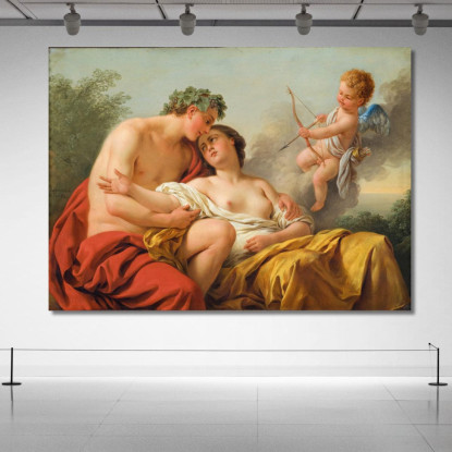 Bacco E Arianna Louis-Jean-François Lagrenée ljf5 quadro stampato su tela