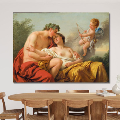 Bacco E Arianna Louis-Jean-François Lagrenée ljf5 quadro stampato su tela