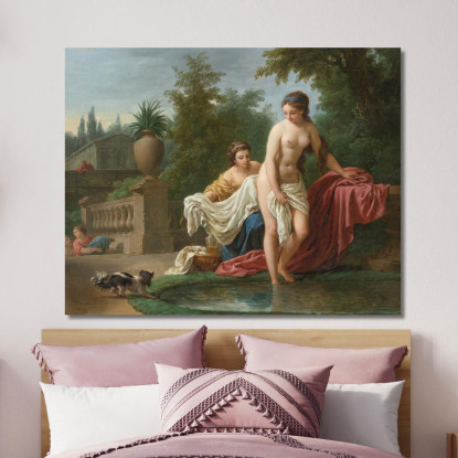 Davide E Betsabea Louis-Jean-François Lagrenée ljf8 quadro stampato su tela