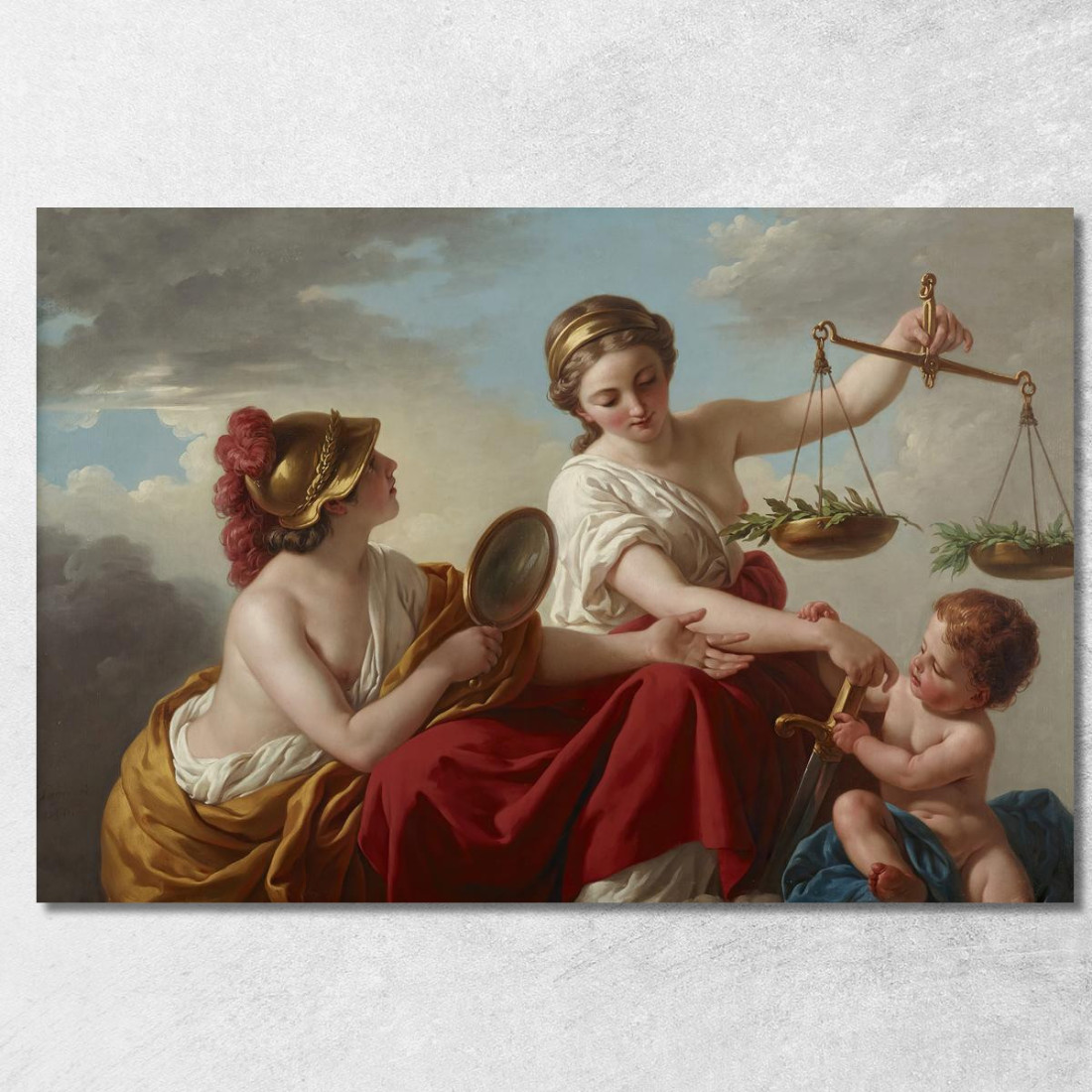 La Giustizia Disarmata Dall'Innocenza E Applaudita Dalla Prudenza Louis-Jean-François Lagrenée ljf11 quadro stampato su tela