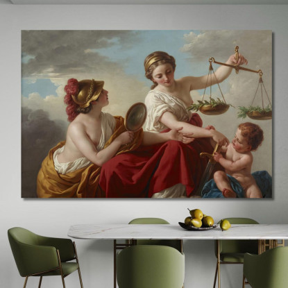 La Giustizia Disarmata Dall'Innocenza E Applaudita Dalla Prudenza Louis-Jean-François Lagrenée ljf11 quadro stampato su tela