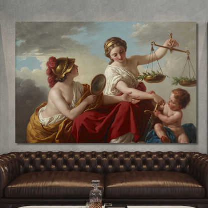 La Giustizia Disarmata Dall'Innocenza E Applaudita Dalla Prudenza Louis-Jean-François Lagrenée ljf11 quadro stampato su tela