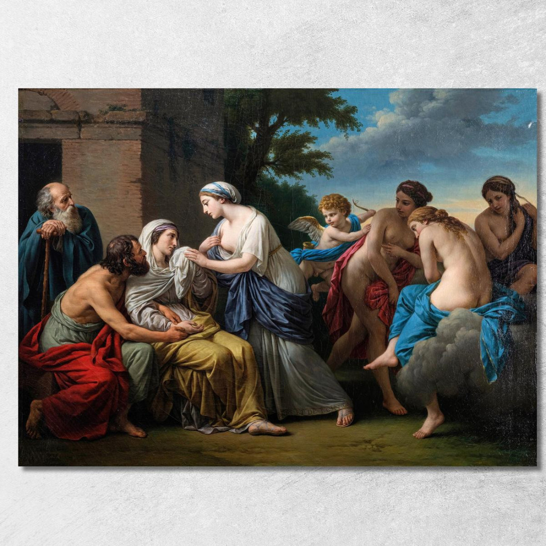 L'Amicizia Consola La Vecchiaia Per La Perdita Della Bellezza E La Partenza Dei Piaceri Louis-Jean-François Lagrenée ljf14 quad