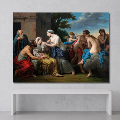 L'Amicizia Consola La Vecchiaia Per La Perdita Della Bellezza E La Partenza Dei Piaceri Louis-Jean-François Lagrenée ljf14 quad