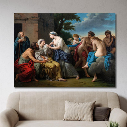 L'Amicizia Consola La Vecchiaia Per La Perdita Della Bellezza E La Partenza Dei Piaceri Louis-Jean-François Lagrenée ljf14 quad