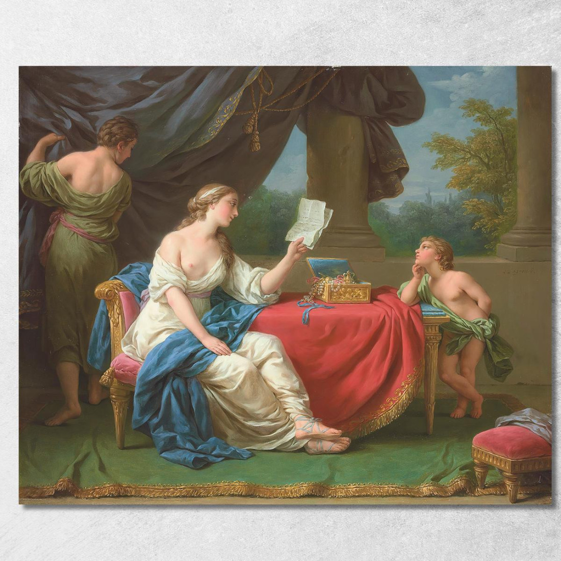 Penelope Legge Una Lettera Di Ulisse Louis-Jean-François Lagrenée ljf18 quadro stampato su tela