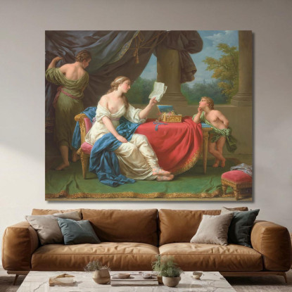 Penelope Legge Una Lettera Di Ulisse Louis-Jean-François Lagrenée ljf18 quadro stampato su tela