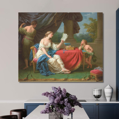 Penelope Legge Una Lettera Di Ulisse Louis-Jean-François Lagrenée ljf18 quadro stampato su tela