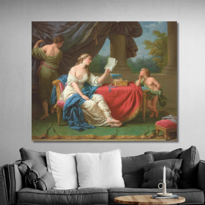 Penelope Legge Una Lettera Di Ulisse Louis-Jean-François Lagrenée ljf18 quadro stampato su tela