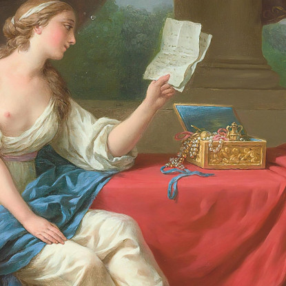 Penelope Legge Una Lettera Di Ulisse Louis-Jean-François Lagrenée ljf18 quadro stampato su tela