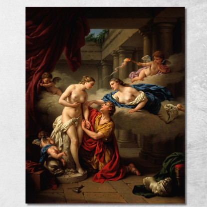 Pigmalione E La Sua Statua Louis-Jean-François Lagrenée ljf19 quadro stampato su tela