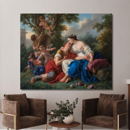 Rinaldo E Armida Louis-Jean-François Lagrenée ljf20 quadro stampato su tela