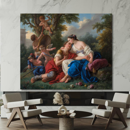 Rinaldo E Armida Louis-Jean-François Lagrenée ljf20 quadro stampato su tela