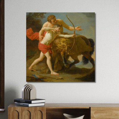 Il Centauro Chirone Istruisce Achille Louis-Jean-François Lagrenée ljf23 quadro stampato su tela