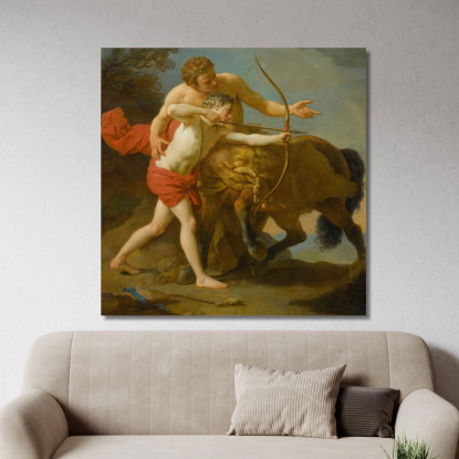 Il Centauro Chirone Istruisce Achille Louis-Jean-François Lagrenée ljf23 quadro stampato su tela