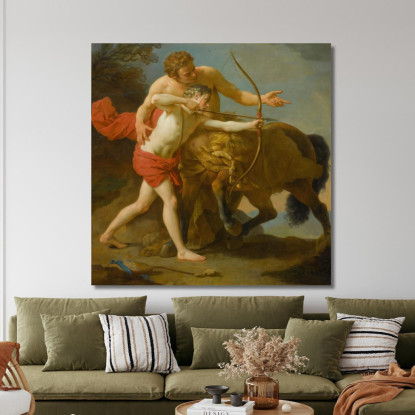 Il Centauro Chirone Istruisce Achille Louis-Jean-François Lagrenée ljf23 quadro stampato su tela