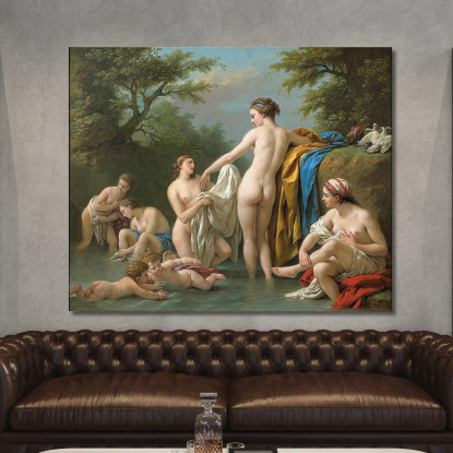 Venere E Ninfe Al Bagno Louis-Jean-François Lagrenée ljf27 quadro stampato su tela