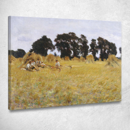 Mietitori Che Riposano In Un Campo Di Grano John Singer Sargent jss249 quadro stampato su tela