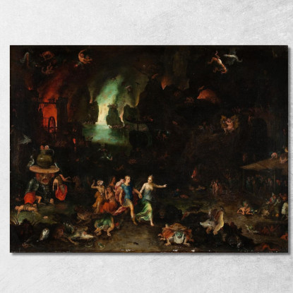 Enea E La Sibilla Cumana Nell'Oltretomba Jan Brueghel The Elder jbe8 quadro stampato su tela