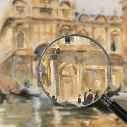 Rio Dei Mendicanti Venice John Singer Sargent jss252 quadro stampato su tela