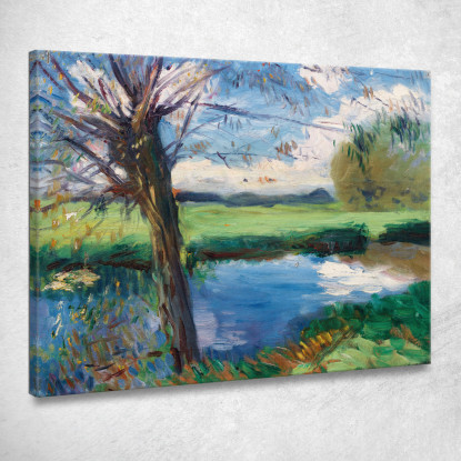 Riva Del Fiume Vicino A Oxford John Singer Sargent jss254 quadro stampato su tela