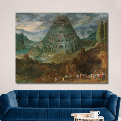 La Torre Di Babele Jan Brueghel The Elder jbe46 quadro stampato su tela