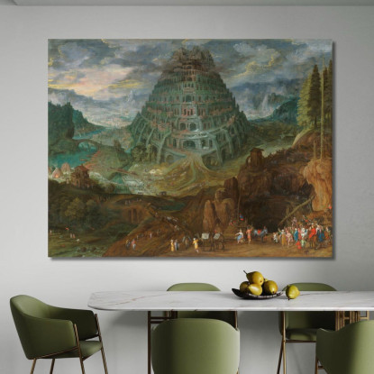 La Torre Di Babele Jan Brueghel The Elder jbe46 quadro stampato su tela