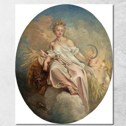 Cerere: Estate Jean-Antoine Watteau jaw4 quadro stampato su tela