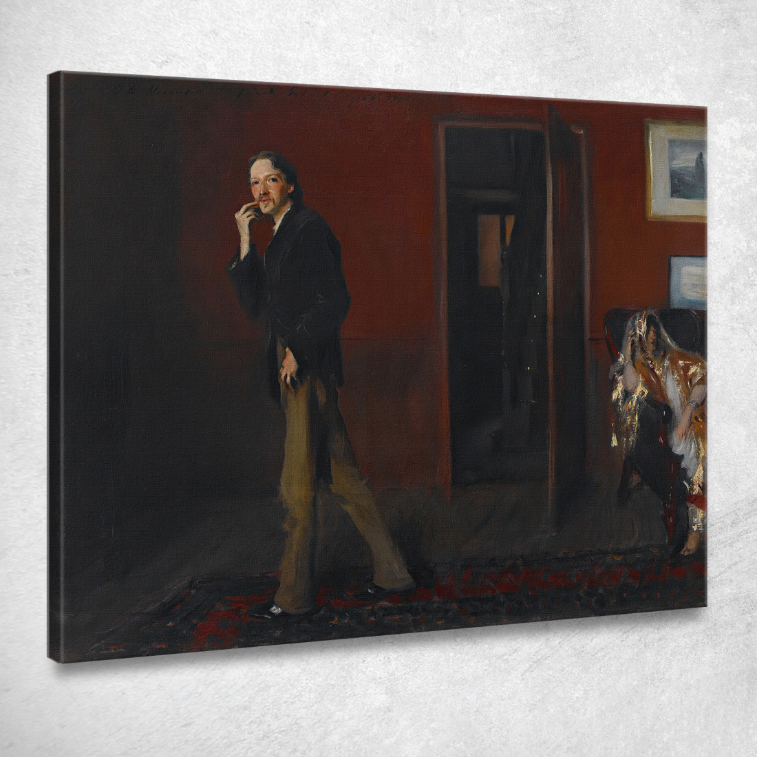 Robert Louis Stevenson E Sua Moglie John Singer Sargent jss256 quadro stampato su tela