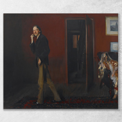 Robert Louis Stevenson E Sua Moglie John Singer Sargent jss256 quadro stampato su tela