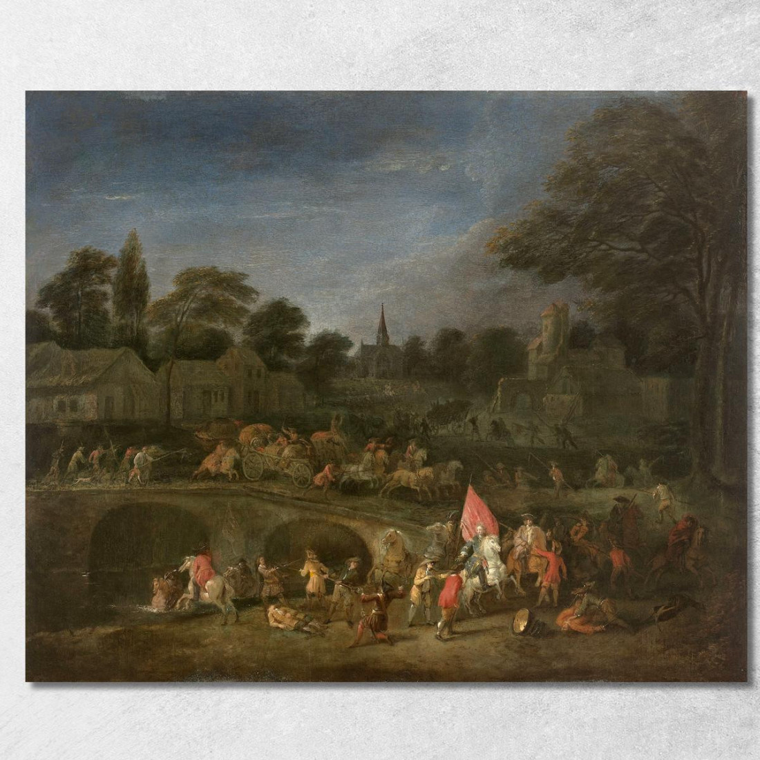 La Vendetta Dei Contadini Jean-Antoine Watteau jaw14 quadro stampato su tela