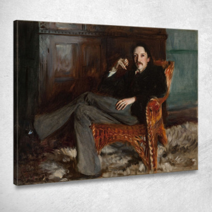 Robert Louis Stevenson John Singer Sargent jss257 quadro stampato su tela